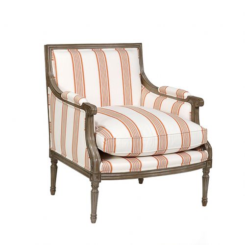 Fauteuil de style Louis XVI - LOUIS XVI - Oficina Inglesa - en tissu / en cuir / en chêne