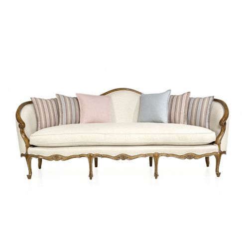 Canapé de style Louis XV - TREVISAN  - Oficina Inglesa - en tissu / en cuir / avec accoudoirs
