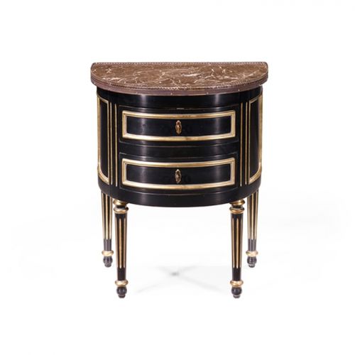 Table de chevet Louis XVI - PICARD - Oficina Inglesa - en chêne / en cerisier / en acajou