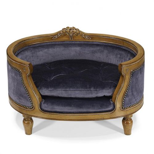 Canapé pour chien en tissu - CHLOÉ PET BED  - Oficina Inglesa - en cuir / en chêne / en acajou