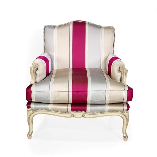Fauteuil de style français - CHAPELLE - Oficina Inglesa - en tissu / en cuir / en chêne