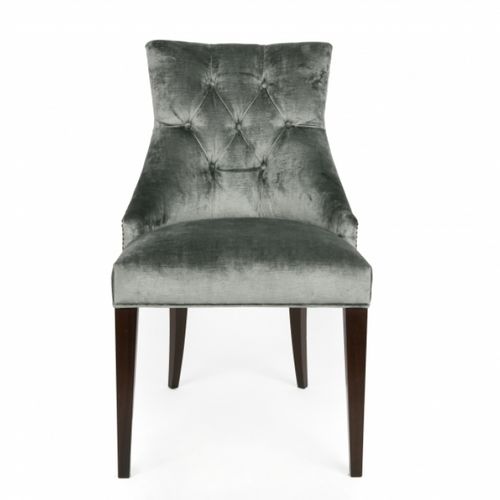 Chaise de salle à manger de style français - IVIS CAPITONÉ - Oficina Inglesa - d'intérieur / en tissu / en cuir