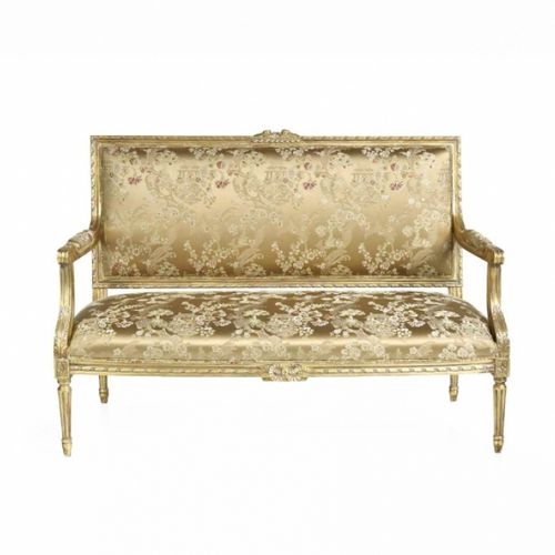 Canapé de style Louis XVI - DEAUVILLE  - Oficina Inglesa - en tissu / en cuir / avec accoudoirs