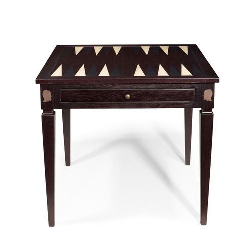 Table de backgammon de style Louis XVI - SARTRE - Oficina Inglesa - résidentielle / en cuir / en acajou