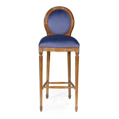 Chaise de bar de style Louis XVI - CORNAVIN  - Oficina Inglesa - d'intérieur / en tissu / en cuir