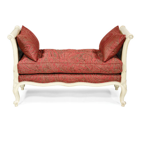 Banquette de style Louis XV - GEORGINA RÉCAMIER  - Oficina Inglesa - en tissu / en cuir / avec piètement en bois