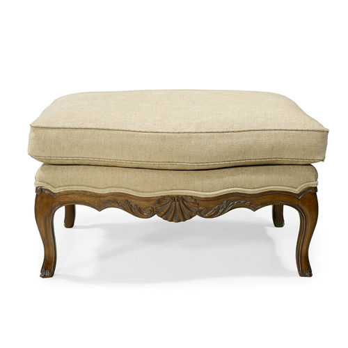 Repose-pied de style Louis XV - OLGA  - Oficina Inglesa - en tissu / en cuir / en chêne