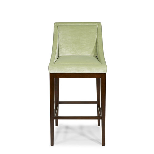 Chaise de bar contemporaine - HAMILTON - Oficina Inglesa - d'intérieur / en tissu / en cuir