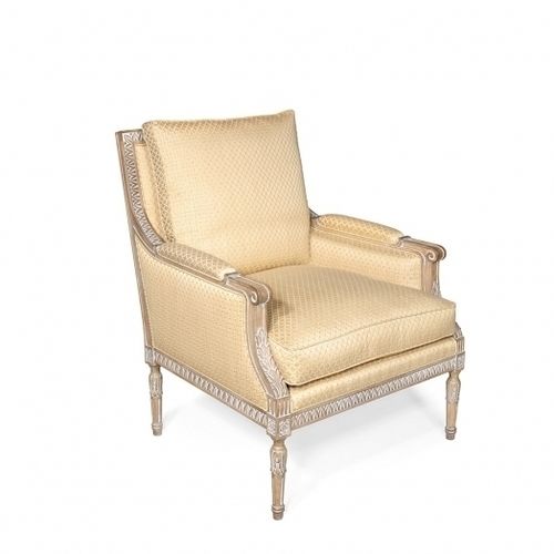 Fauteuil de style Louis XVI - VANPARYS - Oficina Inglesa - en tissu / en cuir / en chêne