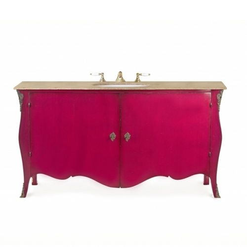 Meuble vasque à poser - GRACE - Oficina Inglesa - en chêne / en acajou / en bois peint à la main