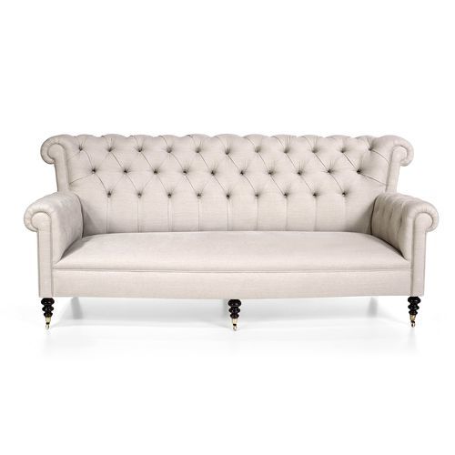 Canapé chesterfield - LAURENT - Oficina Inglesa - en tissu / en cuir / avec accoudoirs