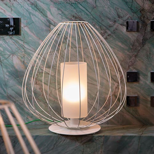Lampe de table - CELL - KARMAN - en lin / en méthacrylate / contemporaine