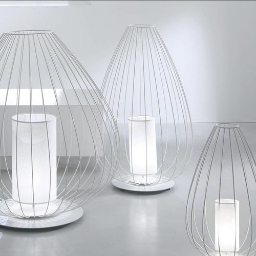 Lampe de table - CELL - KARMAN - en métal / en lin / contemporaine