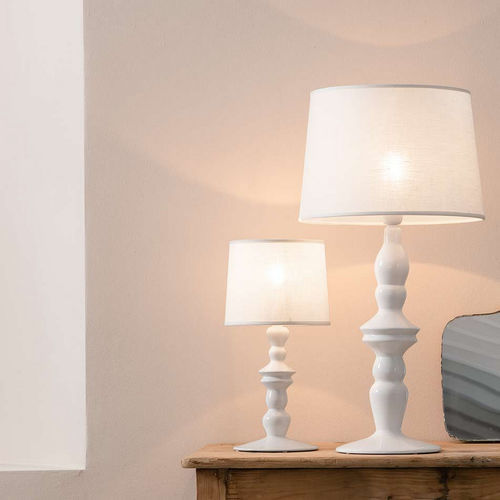 Lampe de table - ALÌ E BABÀ - KARMAN - en lin / en céramique / contemporaine