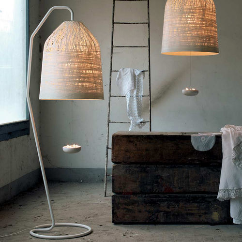 Lampe sur pied - BLACK OUT  - KARMAN - en métal / en fibre de verre / contemporaine
