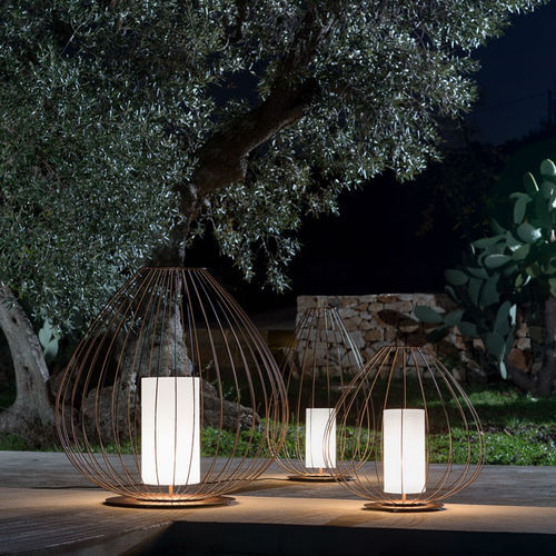 Lampe de sol - CELL - KARMAN - en métal / en lin / contemporaine