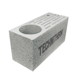 Bloc de béton léger - Technitherm - antisismique / d'angle / pose à joint mince