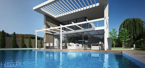 Pergola adossée - PERGAL - DIRELLO S.R.L - en aluminium / modulable / sur mesure