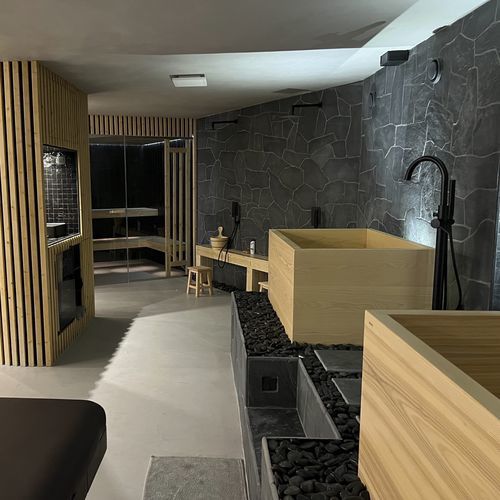 Salle de bain contemporaine - OFURO & DURI - MICHOR - en bois