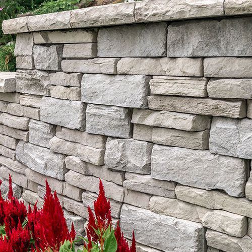Bloc de béton plein - RIVERCREST® - UNILOCK - décoratif / pour clôture de jardin / pour pilier