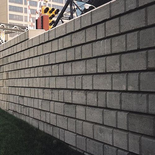Bloc de béton plein - DURAHOLD® - UNILOCK - pour clôture de jardin / aspect pierre