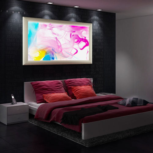 Panneau décoratif mural - PHF  - CANTONI - rétroéclairé / en bois / en cuir