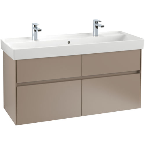 Meuble sous vasque double - COLLARO : C012L0 - Villeroy & Boch - suspendu / en bois / contemporain