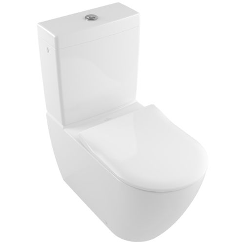 WC à poser - SUBWAY 2.0 : 5617R0 - Villeroy & Boch - en céramique / sans bride / avec chasse d'eau apparente