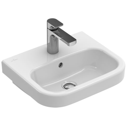 Vasque suspendue - ARCHITECTURA: 437345 - Villeroy & Boch - en céramique / avec mitigeur / rectangulaire