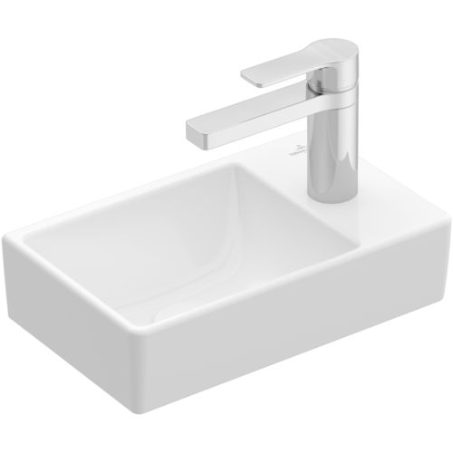 Vasque à poser - AVENTO: 43003L - Villeroy & Boch - en céramique / avec mitigeur / rectangulaire