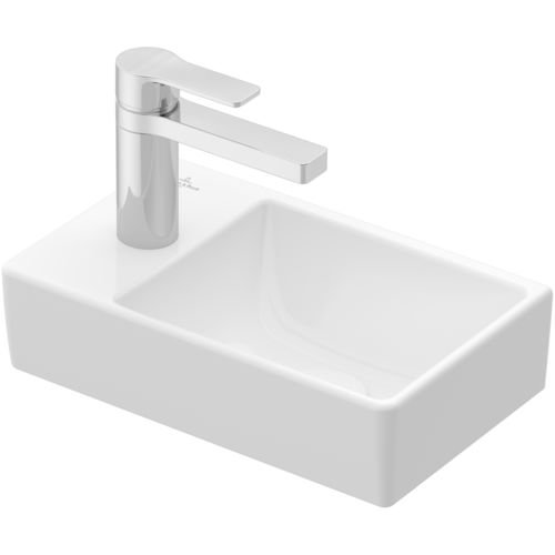 Vasque à poser - AVENTO: 43003R - Villeroy & Boch - en céramique / avec mitigeur / rectangulaire