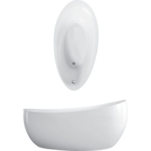Baignoire ovale - AVEO NEW GENERATIO: UBQ194AVE9W1BCV - Villeroy & Boch - à poser / en acrylique / en composite quartz