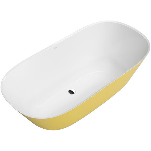 Baignoire ovale - THEANO: UBQ155ANH7F2BCV - Villeroy & Boch - à poser / en acrylique / en composite quartz