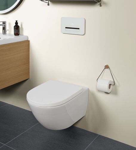 WC suspendu - SUBWAY 3.0: 4670T0 - Villeroy & Boch - en céramique / ovale / sans bride