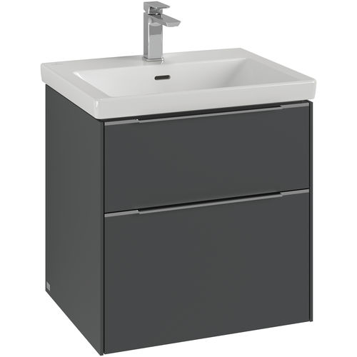 Meuble vasque suspendu - SUBWAY 3.0: C57800 - Villeroy & Boch - en bois / en aluminium / contemporain