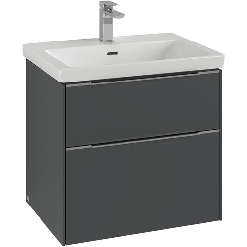 Meuble vasque suspendu - SUBWAY 3.0: C576L1 - Villeroy & Boch - en bois / contemporain / avec tiroirs