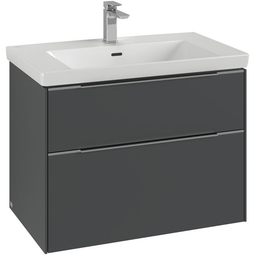 Meuble vasque suspendu - SUBWAY 3.0: C574L1 - Villeroy & Boch - en bois / contemporain / avec tiroirs