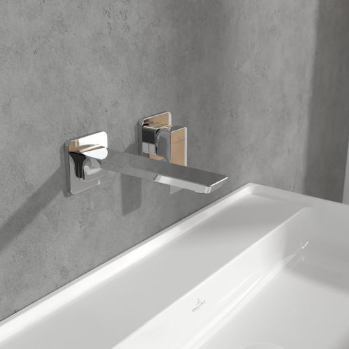 Mitigeur de vasque - SUBWAY : TVW112007000XX - Villeroy & Boch - mural / en laiton / 2 trous