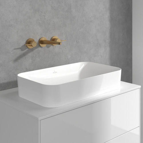Mitigeur de vasque - CONUM : TVW127002000XX - Villeroy & Boch - mural / en laiton / 3 trous