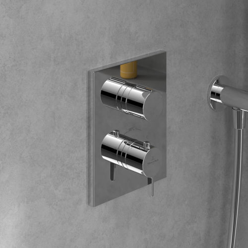 Mitigeur de douche - CONUM : TVS127002000XX - Villeroy & Boch - mural / thermostatique / de laiton