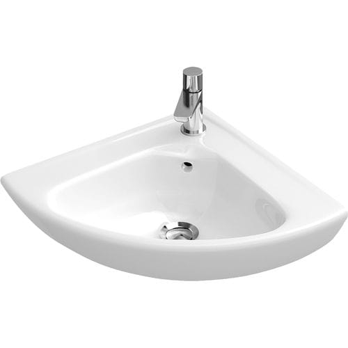 Lave-mains suspendu - O.NOVO: 732740 - Villeroy & Boch - d'angle / en porcelaine