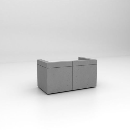 Banque d'accueil modulable - LINTEL 1 - ISOMI - en béton