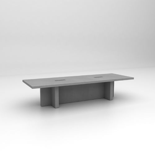 Table contemporaine - EDITION 2 - ISOMI - en béton / rectangulaire / modulable
