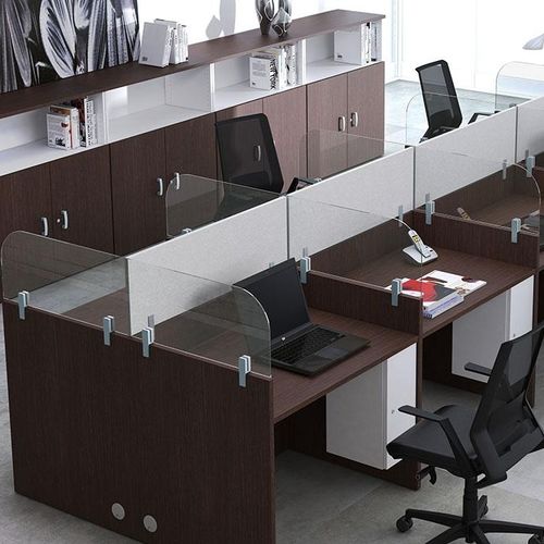 Séparateur de bureau au sol - CALL - Mobel Línea - en verre / en mélaminé / modulable