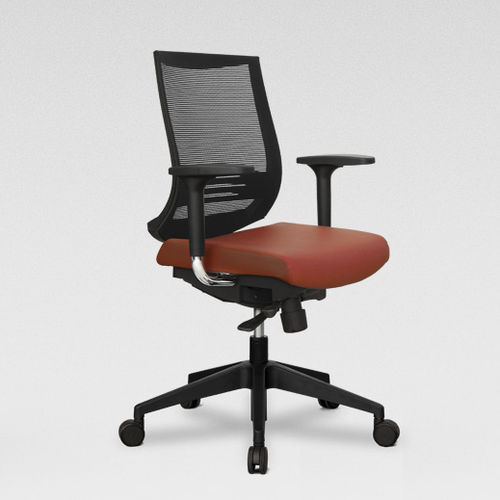 Chaise de bureau contemporaine - PLUS - Mobel Línea - d'intérieur / en tissu / en résille