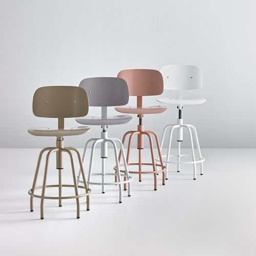 Tabouret classique - NEXOS - Mobboli - en bois / en contreplaqué / en acier
