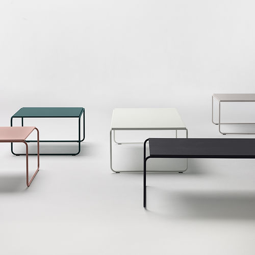 Table basse design - PLOMA - Mobboli - en MDF laqué / en acier / en mélaminé
