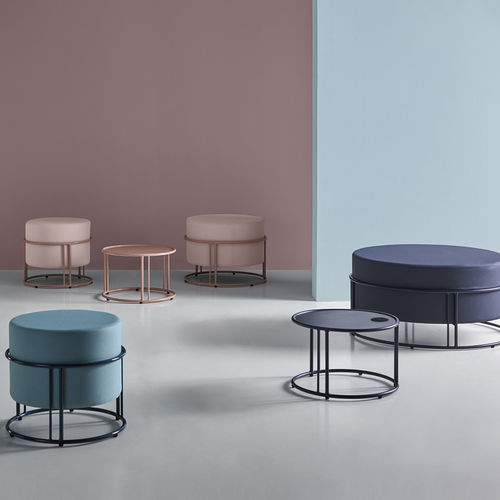 Table contemporaine - UP - Mobboli - en acier / en polyamide / avec piètement en acier