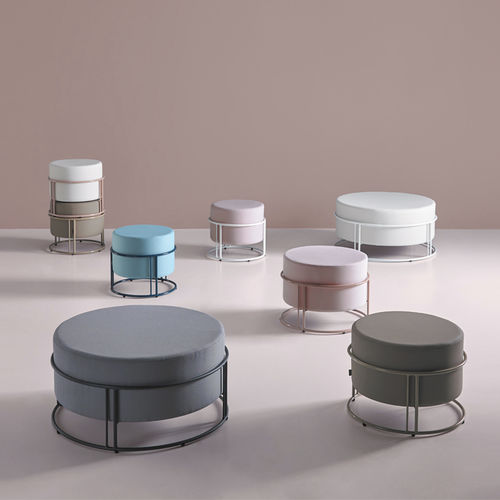 Pouf contemporain - UP - Mobboli - en acier / en acier peint / en polypropylène