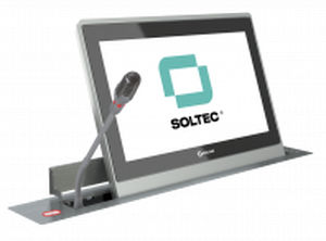 Écran tactile pour table de conférence - SRET185G-15 - SOLTEC S.L. - sur plan / motorisé / rétractable